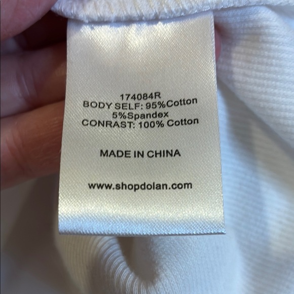 Dolan White Fitted Sweater with Eyelet Short Sleeve Blouse NWOT - Picture 7 of 10